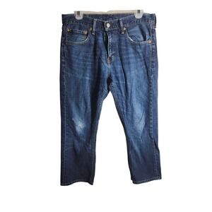 Levi's 505 Regular Fit Straight Leg Jeans Dark Wash Mens Size 31x23